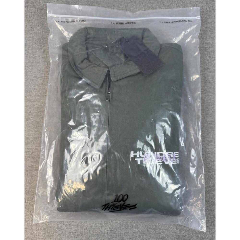 100 Thieves X Attack On Titan Collaborative Jacket Olive Green/ Patch Size XL